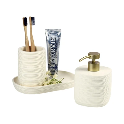 Gambar Informa Set 3 Pcs Raelyn Perlengkapan Kamar Mandi - Gold