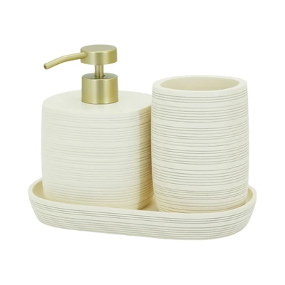 Gambar Informa Set 3 Pcs Raelyn Perlengkapan Kamar Mandi - Gold