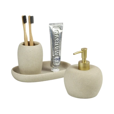 Gambar Informa Set 3 Pcs Ruby Perlengkapan Kamar Mandi - Gold