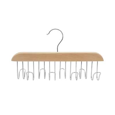 Gambar Informa Hanger Baju Kayu Dengan 8 Hook Natural - Cokelat