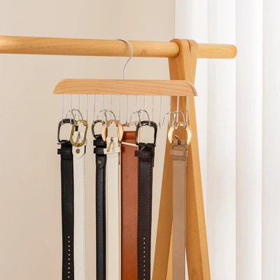 Gambar Informa Hanger Baju Kayu Dengan 8 Hook Natural - Cokelat