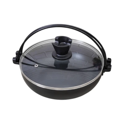 Gambar Culinart Wajan Sukiyaki Wok Aluminium 24 cm - Hitam