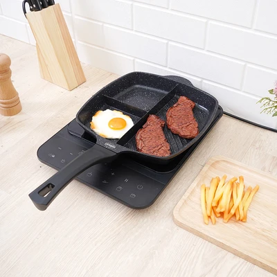 Gambar Culinart Wajan Penggorengan 3 In 1 Aluminium 26 cm - Hitam