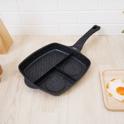 Gambar Culinart Wajan Penggorengan 3 In 1 Aluminium 26 cm - Hitam