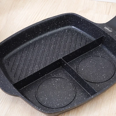 Gambar Culinart Wajan Penggorengan 3 In 1 Aluminium 26 cm - Hitam