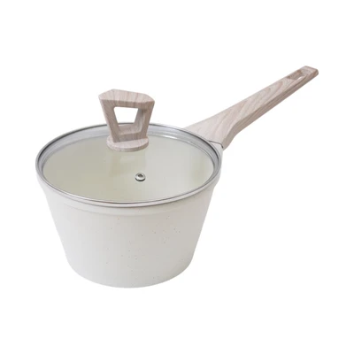 Gambar Culinart Eyesi Panci Saucepan Ceramic Marble Coating 18 cm - Krem Beige