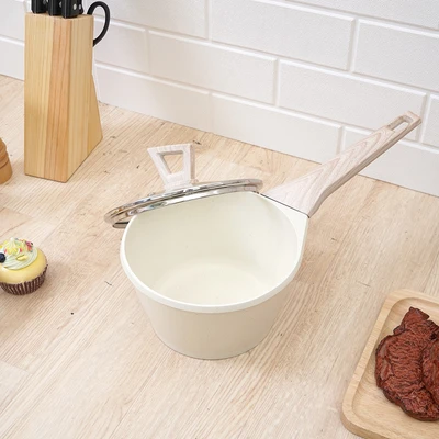 Gambar Culinart Eyesi Panci Saucepan Ceramic Marble Coating 18 cm - Krem Beige