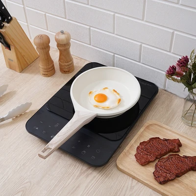 Gambar Culinart Eyesi Wajan Penggorengan Aluminium 20 cm - Krem