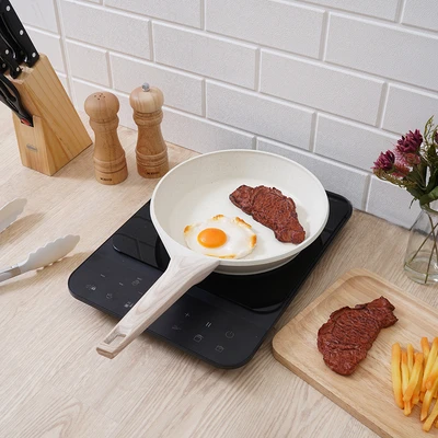 Gambar Culinart Eyesi Wajan Penggorengan Aluminium 24 cm - Krem