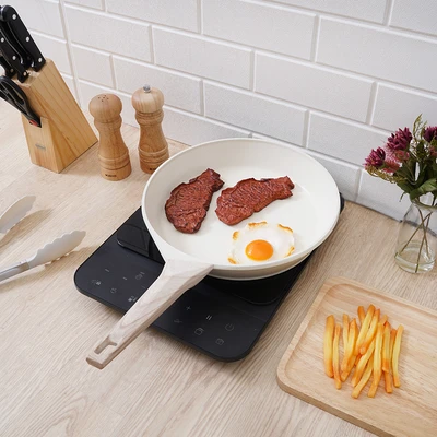 Gambar Culinart Eyesi Wajan Penggorengan Aluminium 28 cm - Krem