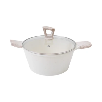 Gambar Culinart Eyesi Panci Casserole Ceramic Marble Coating 24 cm - Krem