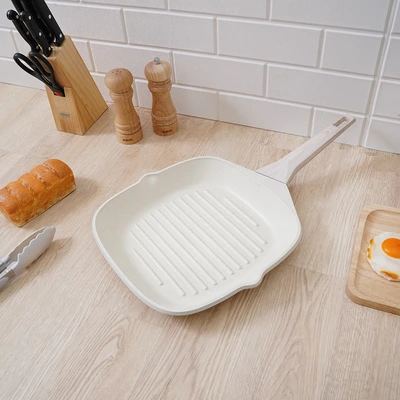 Gambar Culinart Eyesi Wajan Panggang Aluminium 28 cm - Krem