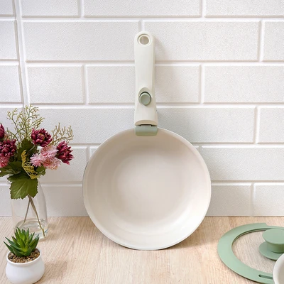 Gambar Culinart Wajan Penggorengan & Panci Saucepan Detachable Aluminium Set 2 pcs - Hijau