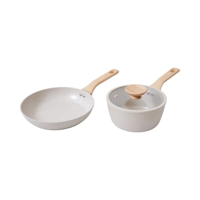 Gambar Culinart Wajan Penggorengan & Panci Saucepan Aluminium Set 2 pcs - Abu-Abu