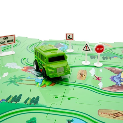 Gambar Little Giggles Diy Jigsaw Puzzle Theme Track Dino Set 18 Pcs - Mix