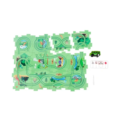 Gambar Little Giggles Diy Jigsaw Puzzle Theme Track Dino Set 18 Pcs - Mix