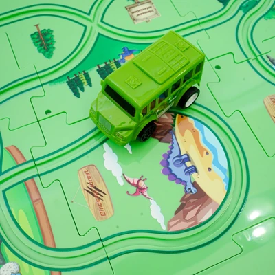 Gambar Little Giggles Diy Jigsaw Puzzle Theme Track Dino Set 18 Pcs - Mix