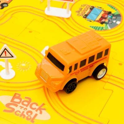 Gambar Little Giggles Diy Jigsaw Puzzle Theme Track School Bus Set 18 Pcs - Mix