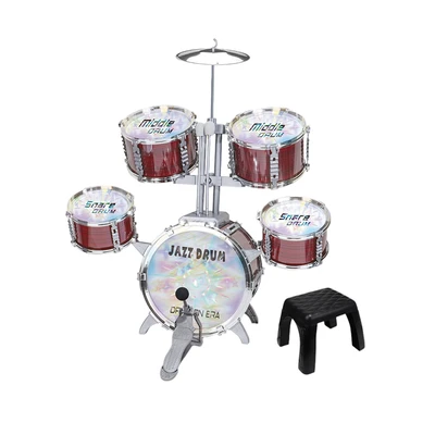 Gambar Kiddy Fun Set Drum Dengan Kursi - Hitam
