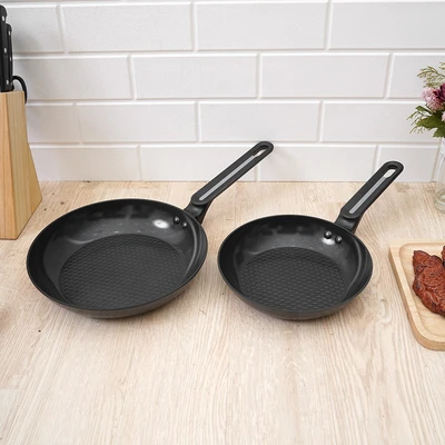 Gambar Culinart Duo Wajan Penggorengan Aluminium Set 2 pcs - Hitam