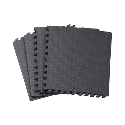 Gambar Ataru Karpet Puzzle Leaf 60x60x1.4 cm Set 4 pcs - Hitam