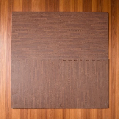 Gambar Ataru Karpet Puzzle Spruce 60x60x1.4 cm Set 4 pcs - Cokelat Tua