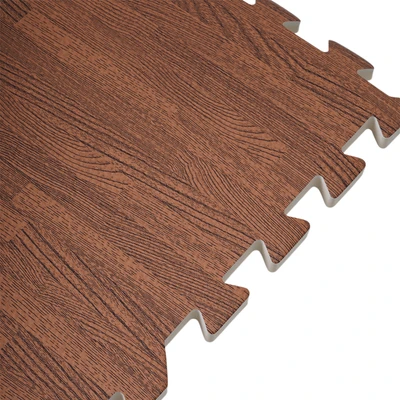 Gambar Ataru Karpet Puzzle Spruce 60x60x1.4 cm Set 4 pcs - Cokelat Tua