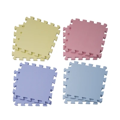 Gambar Ataru Karpet Puzzle Cross Pastel 32x32x1 cm Set 8 pcs - Mix