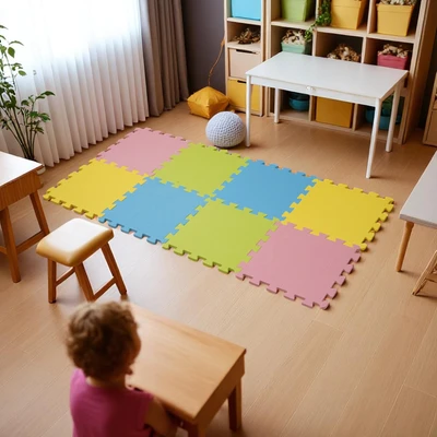 Gambar Ataru Karpet Puzzle Cross Bright 32x32x1 cm Set 8 pcs - Mix