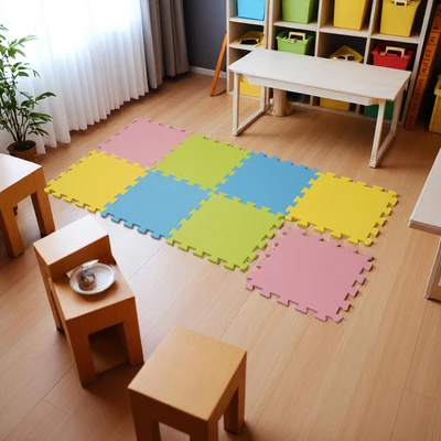 Gambar Ataru Karpet Puzzle Cross Bright 32x32x1 cm Set 8 pcs - Mix