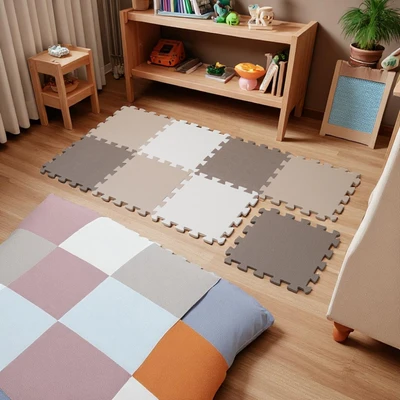 Gambar Ataru Karpet Puzzle 32x32x1 cm Set 8 pcs - Cokelat Lychee