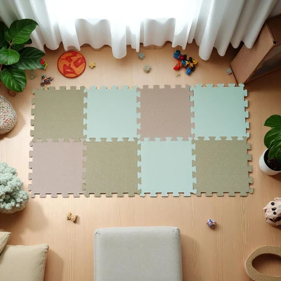 Gambar Ataru Karpet Puzzle 32x32x1 cm Set 8 pcs - Hijau Lychee