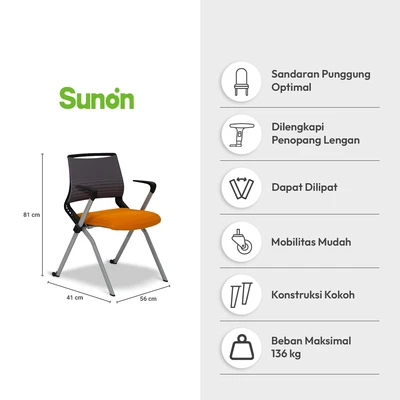 Gambar Sunon Diamond Kursi Serbaguna Sandaran Rendah - Kuning