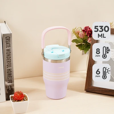 Gambar Informa Hazel Botol Vacuum Flask Stainless Steel Dengan Sedotan 530 ml - Ungu