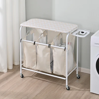 Gambar Informa Beverly Meja Setrika Dengan Kantong Laundry - Putih