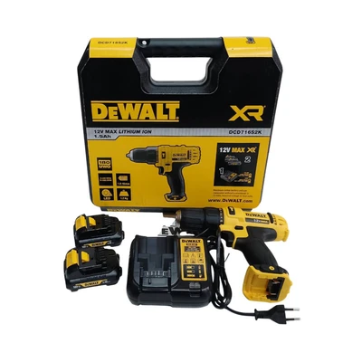 Gambar Dewalt Bor Impact Cordless 12V DCD716S2K-B1 - Kuning/Hitam