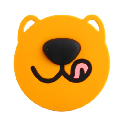 Gambar Pet Kingdom Penutup Makanan Kaleng Hewan Silikon Dog Face - Kuning