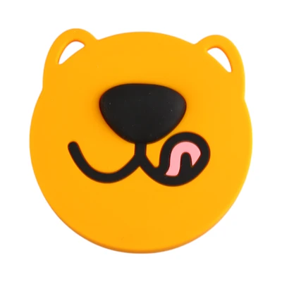 Gambar Pet Kingdom Penutup Makanan Kaleng Hewan Silikon Dog Face - Kuning