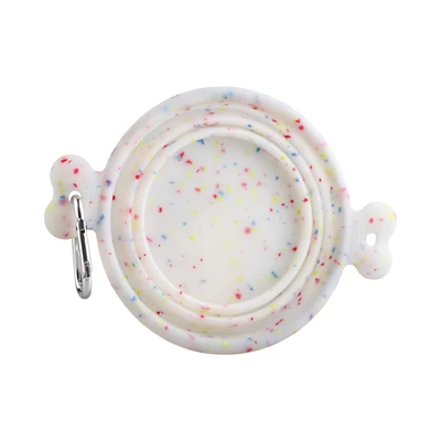Gambar Pet Kingdom Ukuran M Tempat Makan Hewan Collapsible Silikon - Putih
