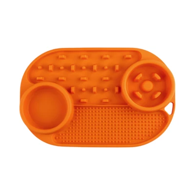 Gambar Pet Kingdom Tempat Makan Hewan Lick Mat - Oranye