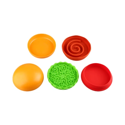 Gambar Pet Kingdom Tempat Makan Hewan 5 In 1 Hamburger - Kuning