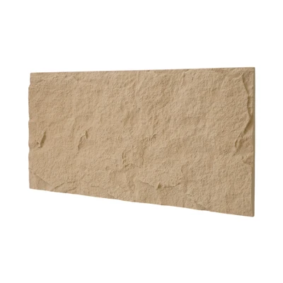 Gambar Maxbuilt 60x3x120 cm Panel Dinding Pu Motif Stone - Krem Beige