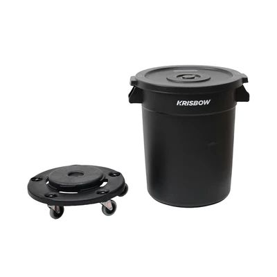 Gambar Krisbow Dolly Part Roda Tempat Sampah - Hitam