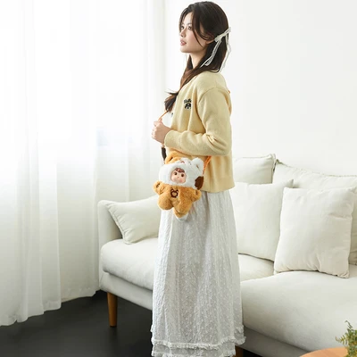 Gambar Friendsheep Tas Selempang Plush Cat - Putih/oranye