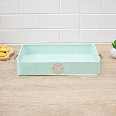 Gambar Informa Vira Nampan Saji Besi Square 33.7x20.7 cm - Hijau Mint