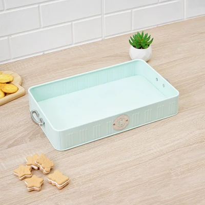 Gambar Informa Vira Nampan Saji Besi Square 33.7x20.7 cm - Hijau Mint