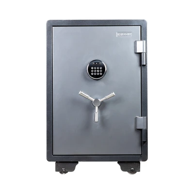 Gambar Krisbow Vision Brankas Tahan Api Face ID 50x49.3x76.5 cm 4EF - Abu-Abu
