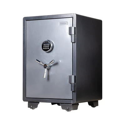 Gambar Krisbow Vision Brankas Tahan Api Face ID 50x49.3x76.5 cm 4EF - Abu-Abu