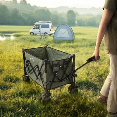 Gambar Soleil Troli Barang Camping Lipat 100 kg - Hijau