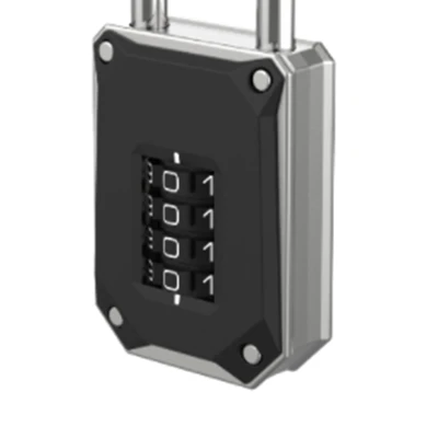 Gambar Krisbow Gembok Kombinasi 4 Angka Short Shackle Dual Side - Hitam